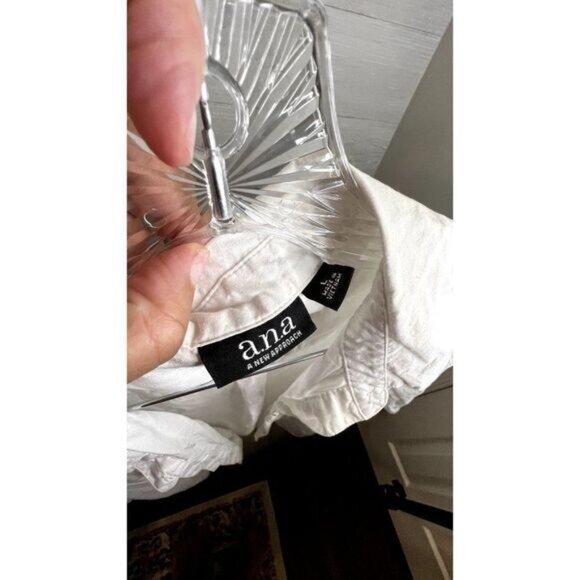 a.n.a Womens White Long Sleeve Regular Fit Button-Down Shirt‎ - Picture 7 of 7